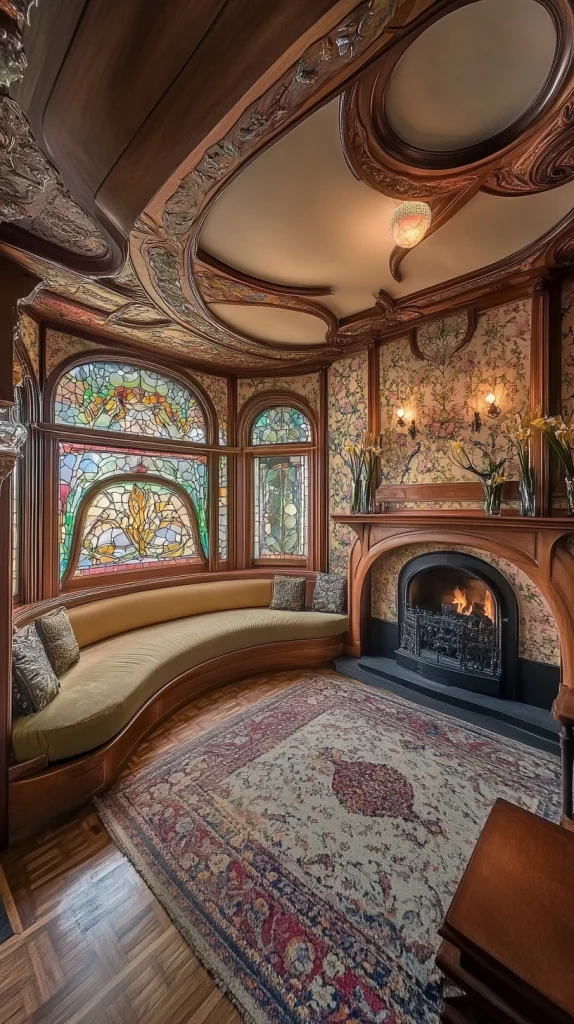 Art Nouveau Inspired Living Room