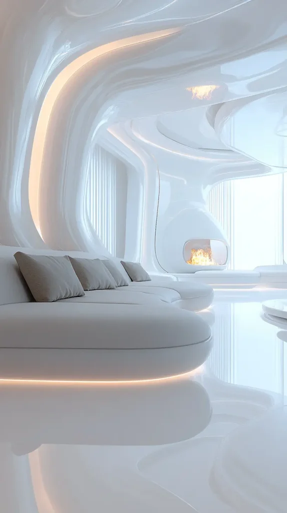 Futuristic Minimalist Living Room