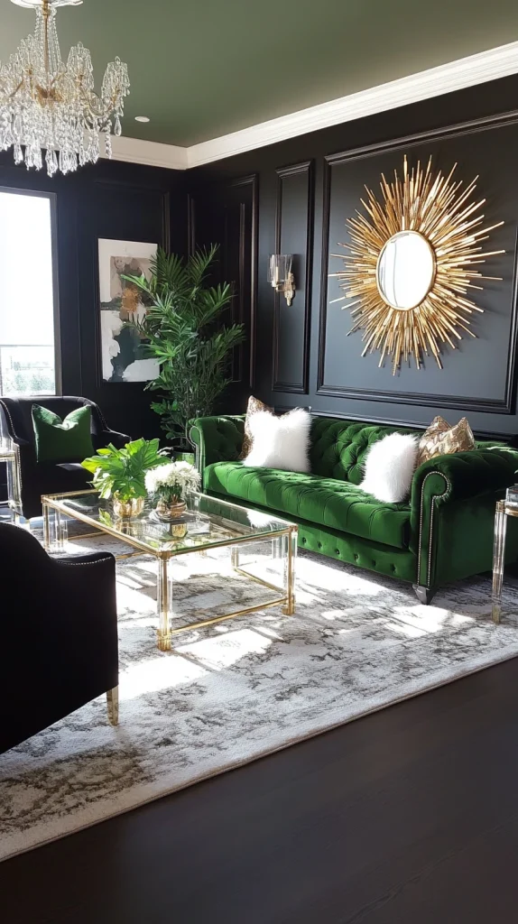 Hollywood Regency Glam Living Room