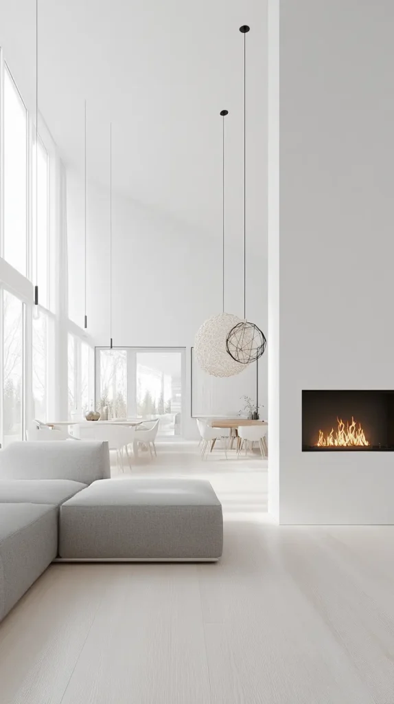 Living Room In Scandinavian Minimalist Style