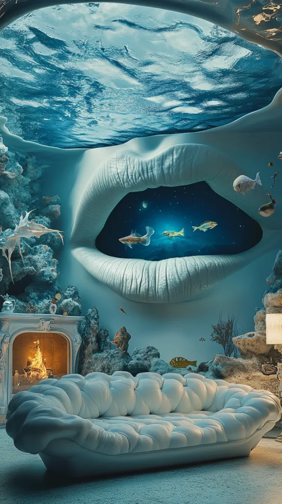 Surrealist Dreamscape Living Room